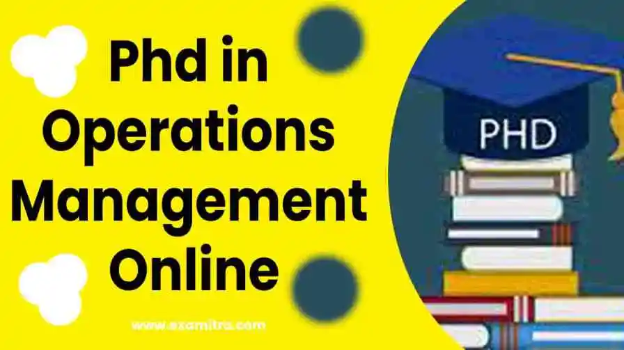 phd in operations management online